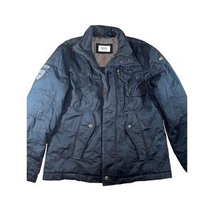Camel Active Mens Dark Gray Full Zip Jacket Quilted Size Small Premium Casual